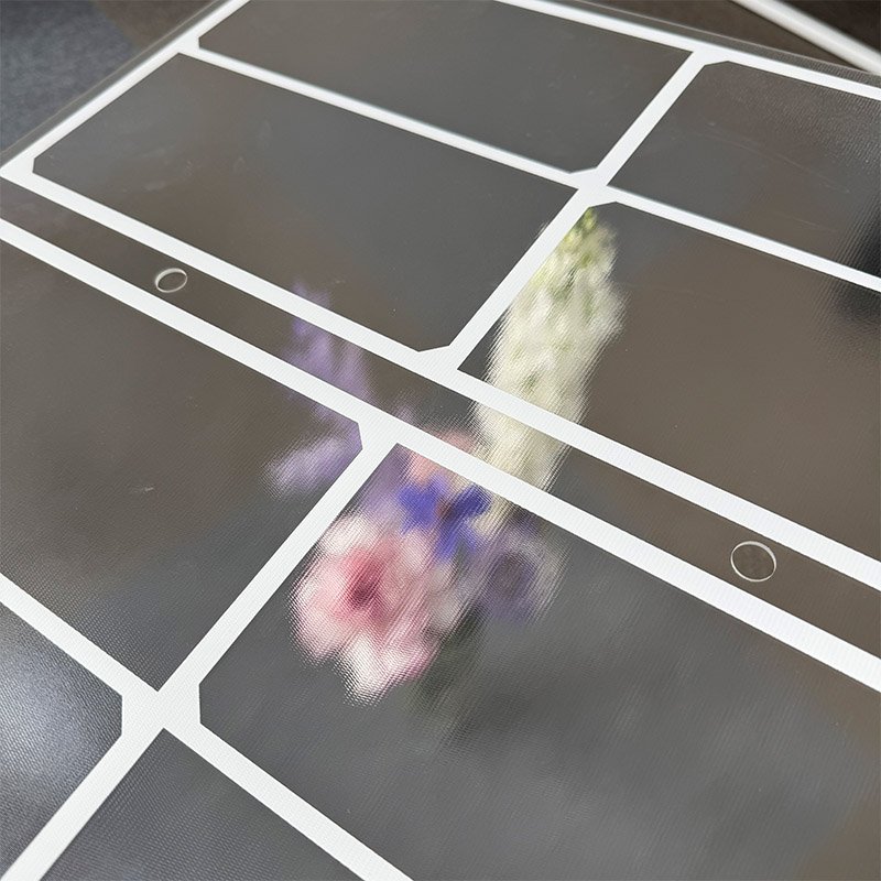 Semi Tempered Solar Glass with Mesh Printing